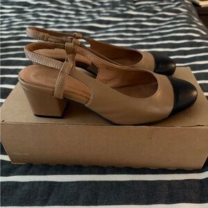 J. Jill Leather Cap-Toe Slingbacks